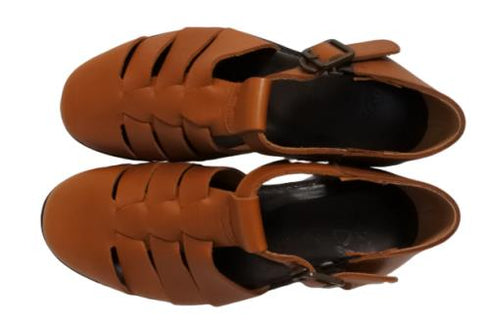 【KOBE DADA CAM-39 ブラウン】コンフォートバックルサンダル